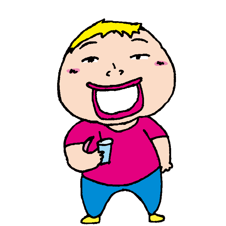 少し太め&おデブちゃんの無料イラスト画像素材 Fat Man