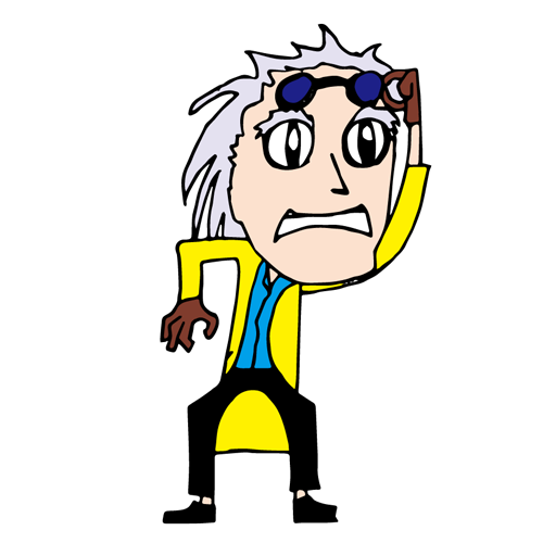 タイムスリップしたそうな怪しい科学者の無料イラスト画像素材 Mad_Scientist
