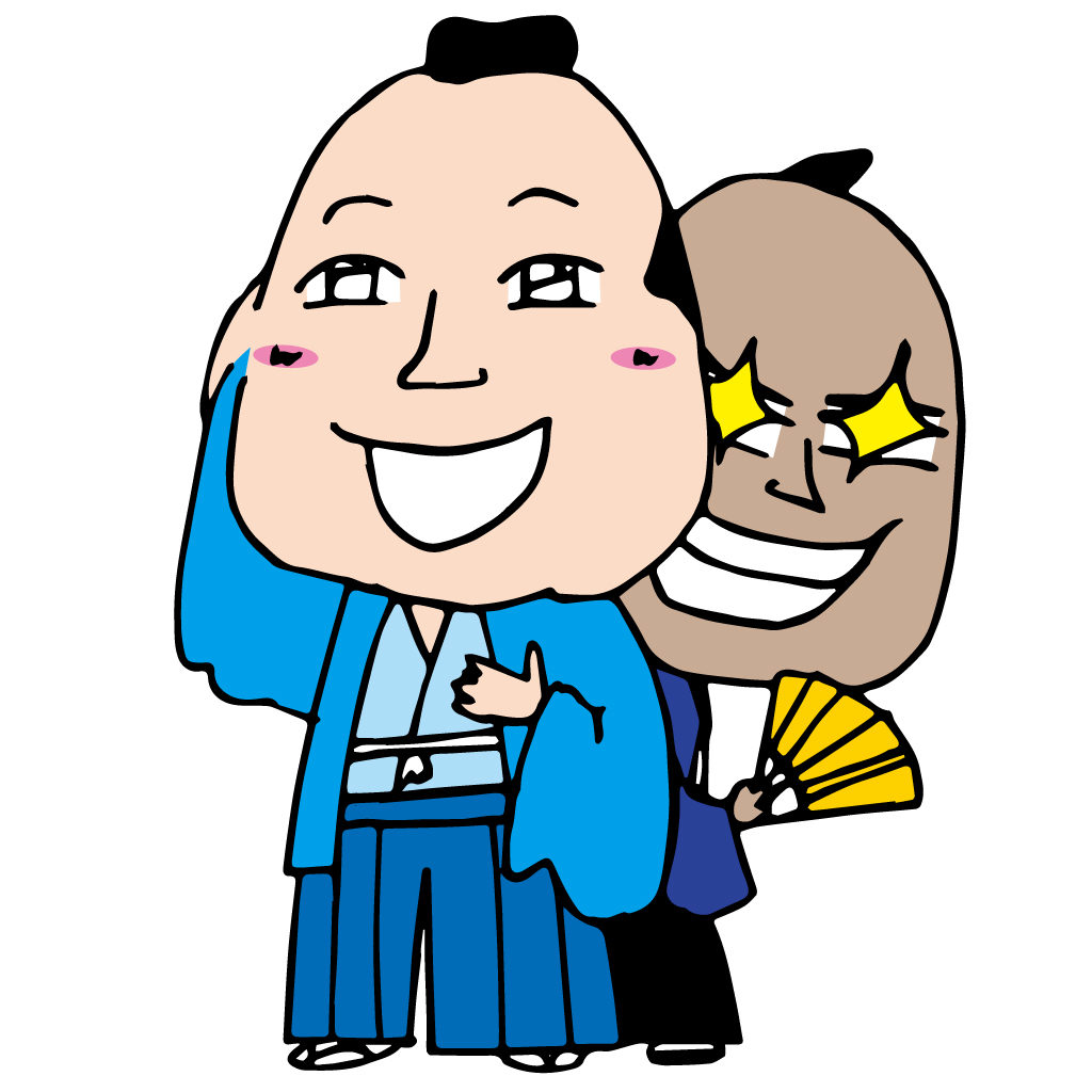 時代劇の親玉&黒幕悪代官の裏の顔の無料イラスト素材(Japan_Evil_officer)(PNG)
