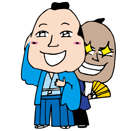 時代劇の親玉&黒幕悪代官の裏の顔の無料イラスト素材Japan_Evil_officer