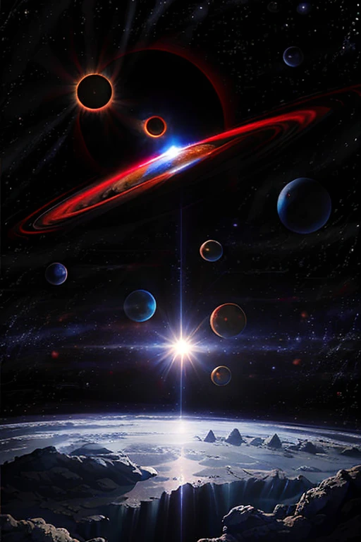 かっこいい宇宙の惑星と銀河のスマホ壁紙_02