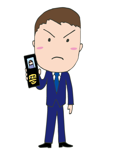 少しかわいい新人刑事が警察手帳を見せるようす【無料イラスト素材】