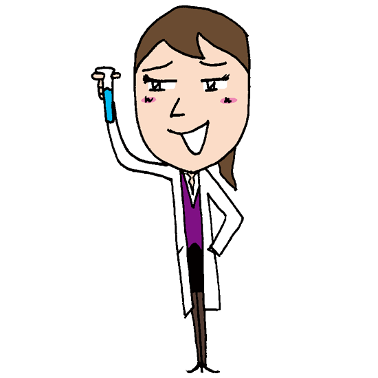 【無料イラスト素材】かっこいい女性科学者が実験に失敗して困る【白衣&理系の女性】