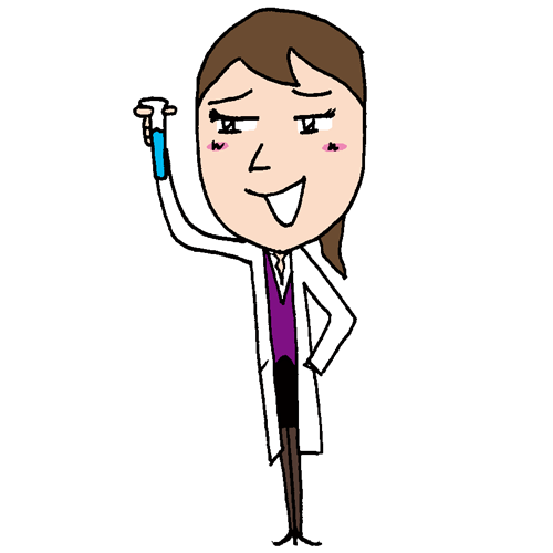 【無料イラスト素材】かっこいい女性科学者が実験に失敗して困る【白衣＆理系の女性】