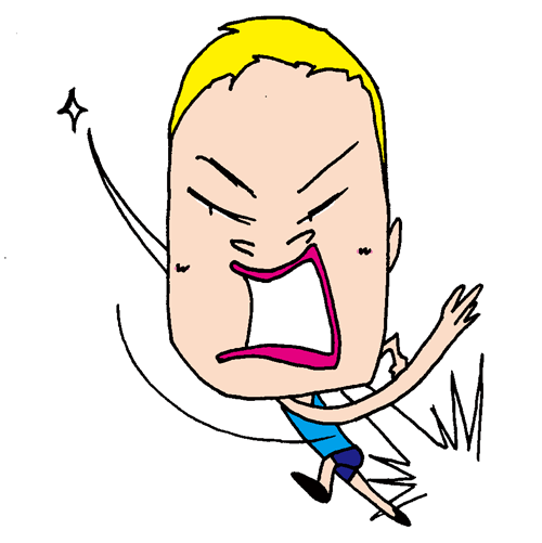 【無料イラスト素材】やり投げ選手の全力投げ＆空の彼方まで一直線【男性スポーツ選手】