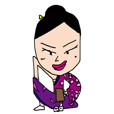 【無料イラスト素材】丁半賭博とサイコロを出す女性【江戸時代の娯楽】