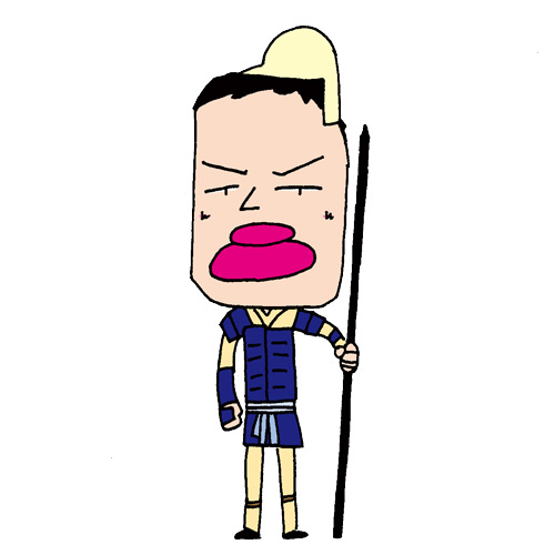【無料イラスト素材】少しかわいい古墳時代の日本の兵士【大昔の戦士】