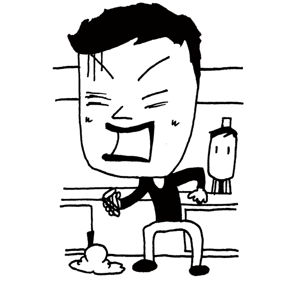 【無料イラスト素材】アイスクリームを落して悲しむ男性