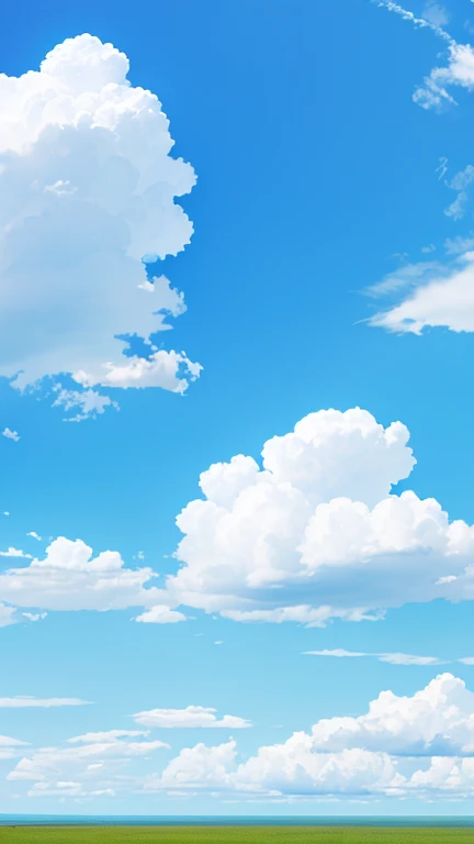 綺麗な地平線と美しい青空の幻想的な無料スマホ壁紙画像素材