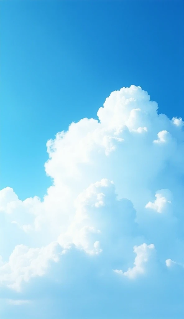 美しい青空と晴天の大きな雲の癒しのリアル背景スマホ画像壁紙_02