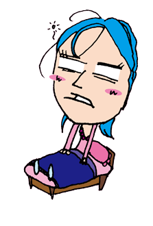 眠い寝起きの女性イラスト画像