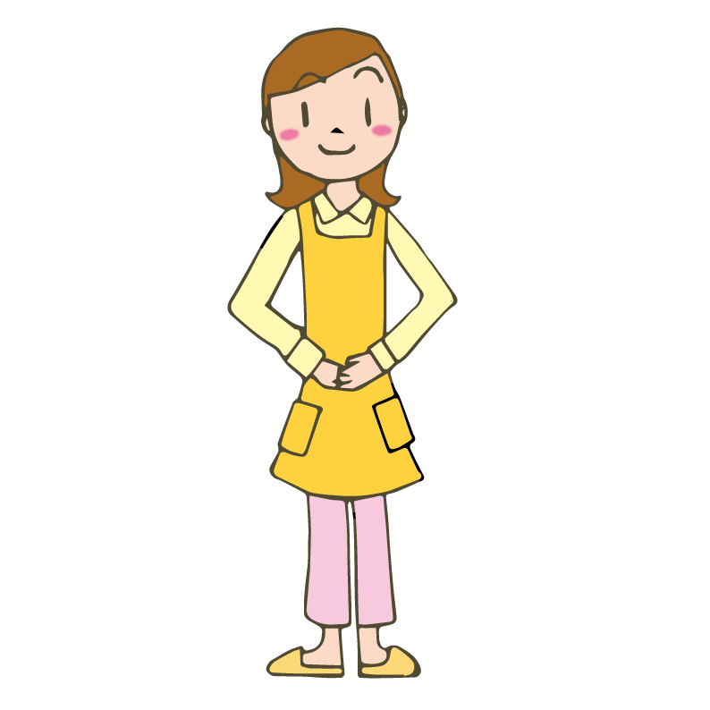 保母さんの無料イラスト画像素材_Childcare-worker