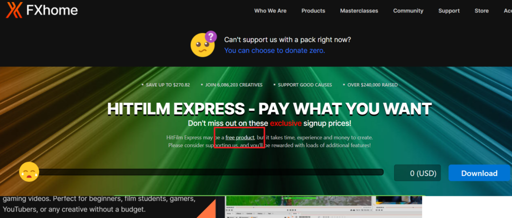 HitFilmExpressダウンロード