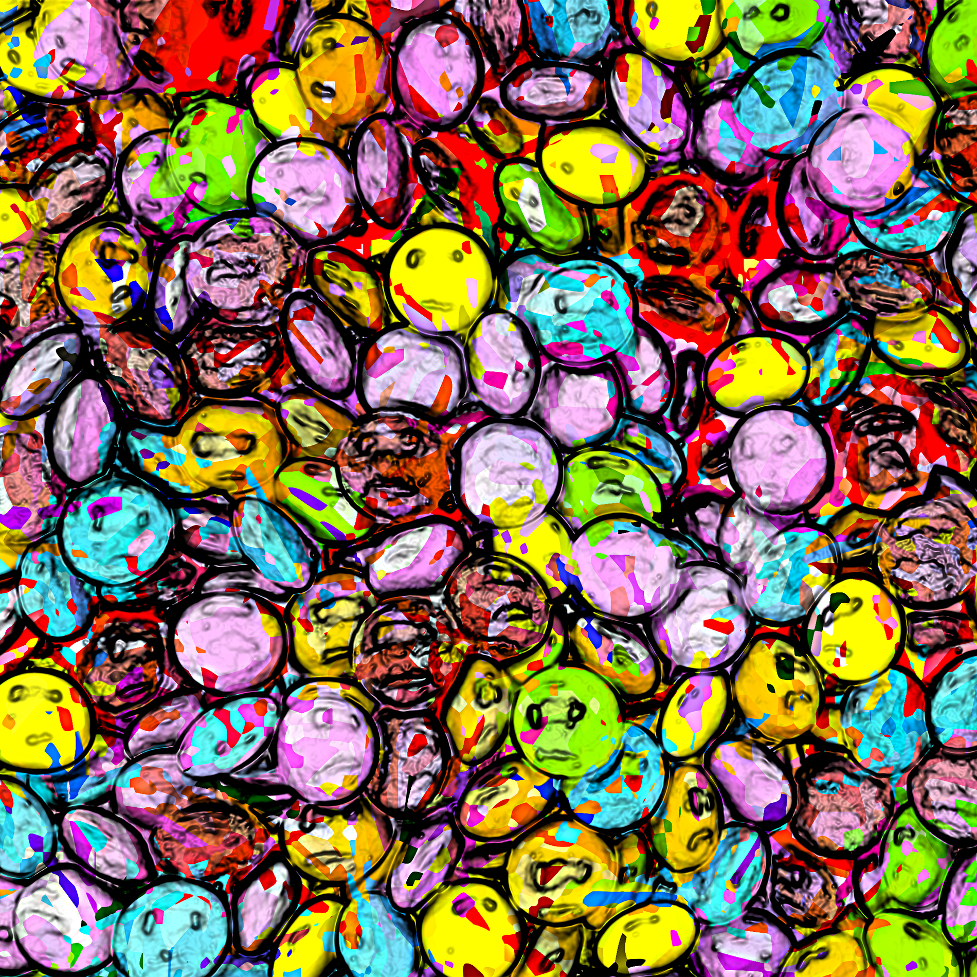 無料背景画像 かわいいポップなカラフルチョコレートビーンズ Free Illustlation くりえいてぃぶ