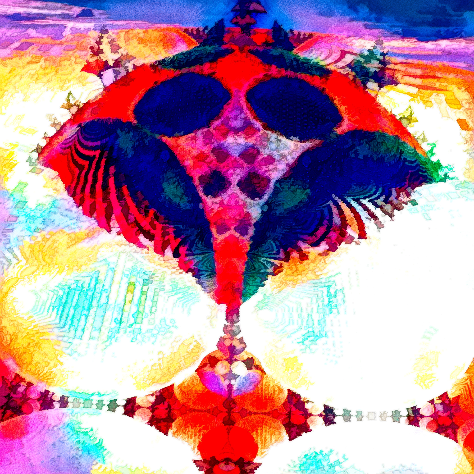 無料壁紙 背景画像 謎のカラフルファンタジー遺跡 輝く神殿壁紙 Free Illustlation くりえいてぃぶ