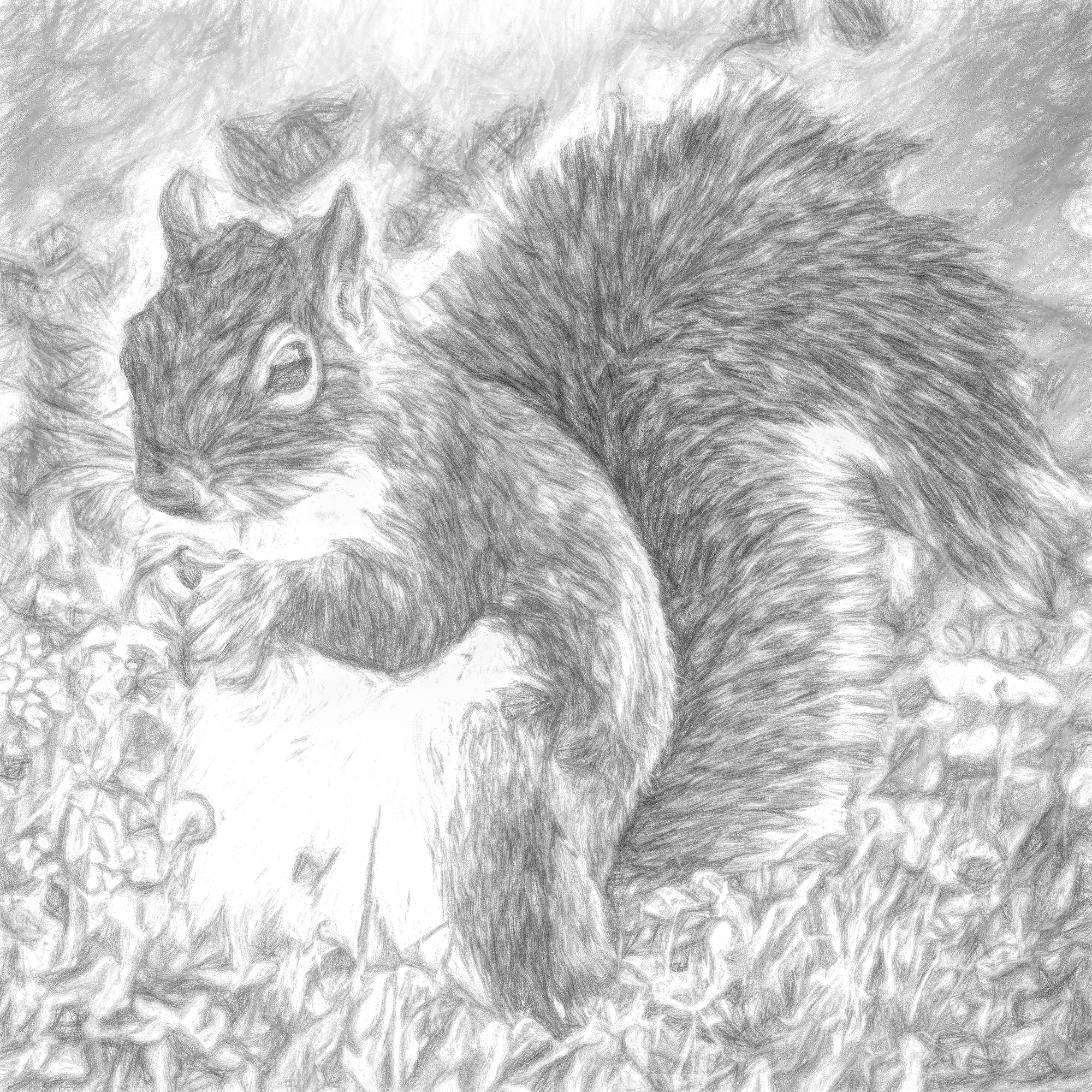無料壁紙 背景画像素材 森のリス カラフル野花のかわいい動物イラスト Free Illustlation くりえいてぃぶ