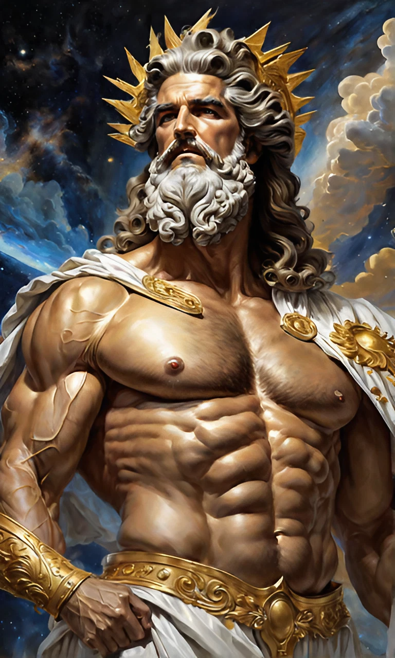 かっこいい＆逞しい肉体のゼウスとギリシャ神話の神々＆綺麗なファンタジー無料リアル画像