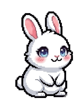 かわいい白兎の静止画